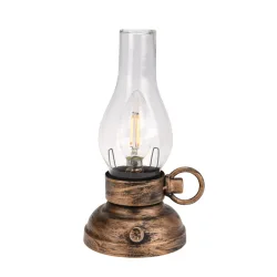 LED Laterne Vintage 20 cm bronze