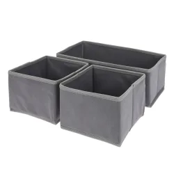 Aufbewahrungsbox Set 3-teilig anthrazit