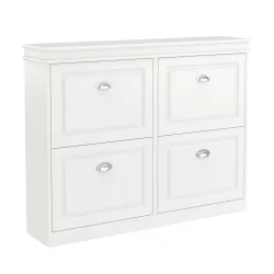 Schuhschrank PETRA 105 x 24 x 82 cm weiss