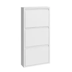 Schuhschrank Metall ROMEO 50 x 103 cm weiss