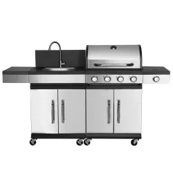 Gasgrill mit Waschbecken AMPATO 4+1 Brenner