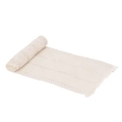 Tischläufer Makramee 180 x 30 cm beige
