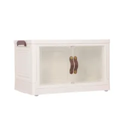 Aufbewahrungsbox faltbar 48 x 30 x 29 cm beige