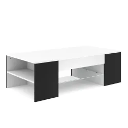 Beistelltisch ROANA 118 x 60 x 37 cm weiss/schwarz