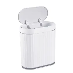 Abfalleimer mit Sensor 7L weiss/grau
