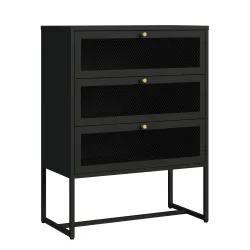 Kommode Metall GILSEY 80 x 105 cm schwarz