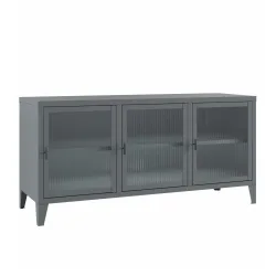 TV Möbel Metall FIORA 120 x 58 cm grau