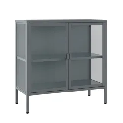 Kommode Metall TAURI 80 x 80 cm grau