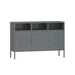 Sideboard Metall AMET 119 x 80 cm grau