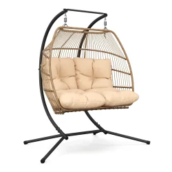 Doppel Hängesessel mit Gestell BELIZE beige