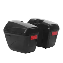 Motorrad Seitenkoffer 2er Set 23L schwarz