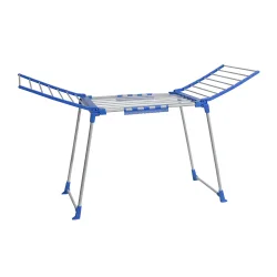 Wäscheständer klappbar weiss/blau