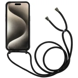 Handyhülle mit Band iPhone 16 schwarz