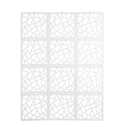 Raumteiler hängend 12er Set 29 x 29 cm weiss