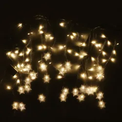 LED Lichtervorhang Schneeflocken 3.5 m warmweiss