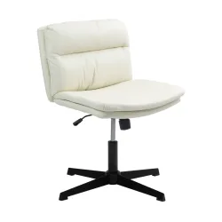Bürostuhl Leder LYLES beige