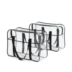 Kulturbeutel Necessaire 2er Set transparent