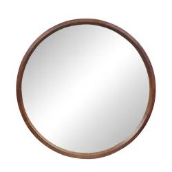 Wandspiegel Holz rund 76 cm natur