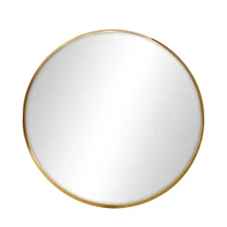 Wandspiegel rund 60 cm gold