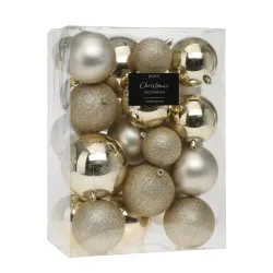 Weihnachtskugeln 26-teilig gold