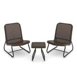 Gartenmöbel Set Rattan MERIVA braun