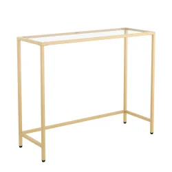 Konsolentisch Glas TYRO 100 x 80 cm gold