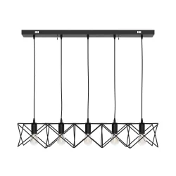 Hängelampe SOLARA 5 Lampen schwarz