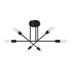 Deckenlampe PERSY 6 Lampen schwarz