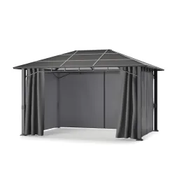Gartenpavillon PRINCE 4 x 3 m grau