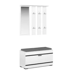 Garderobe Set OPAL 2-teilig weiss