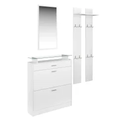 Garderobe Set KASPER 3-teilig weiss