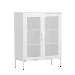 Kommode Metall BRANDO 80 x 101 cm weiss