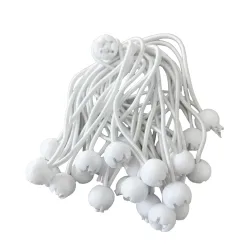 Spanngummi mit Kugel weiss 25 Stk. 15 cm
