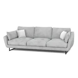 Sofa Samt DIYA hellgrau