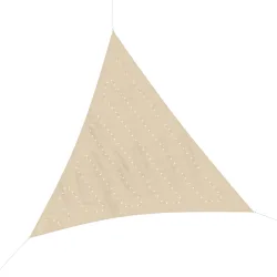 Sonnensegel Dreieck mit LED 3 x 3 x 3 m beige