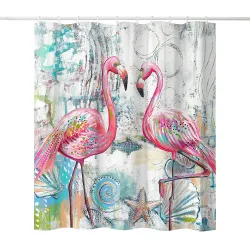 Duschvorhang 180 x 210 cm Flamingo