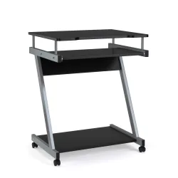 Schreibtisch ALVARO auf Rollen 60 x 48 x 73 cm schwarz