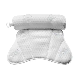 Badewannenkissen mit Saugnäpfen 36 x 38 cm weiss