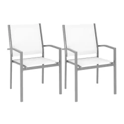 Gartenstuhl ZILLY 2er Set weiss
