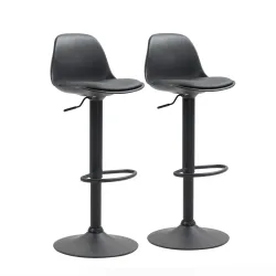 Barhocker JESSY 2er Set schwarz