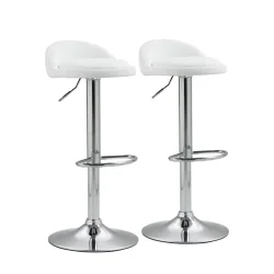 Barhocker LISA 2er Set weiss