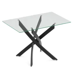 Esstisch Glas ECLIPSE 110 x 70 cm schwarz