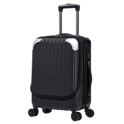 Reisekoffer Hartschalenkoffer mit Laptopfach LIMMA Grösse M schwarz