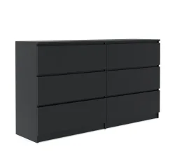 Kommode TALA 6 Schubladen 138 x 77 cm schwarz