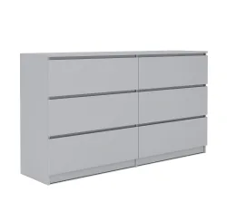 Kommode TALA 6 Schubladen 138 x 77 cm grau