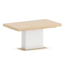 Esstisch ausziehbar RAVI 150/200 x 90 cm braun/weiss