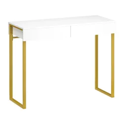 Schminktisch ADELINA weiss/gold