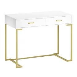 Schminktisch CLIO weiss/gold