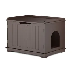 Katzenhaus für Katzentoilette 75 x 52 cm dunkelbraun