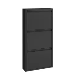 Schuhschrank Metall ROMEO 50 x 103 cm schwarz